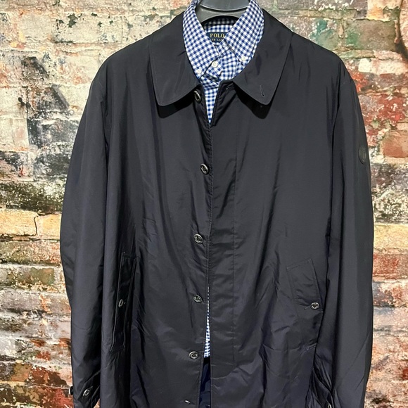 NEW POLO LAUREN MEN NAVY TRENCH COAT - Picture 6 of 9
